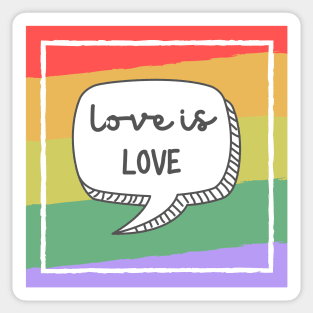 Love is love lgbt Sticker